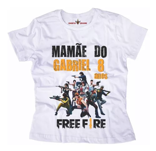 Camisa Free Fire / Camiseta Personalizada Free Fire C/ Seu Nome