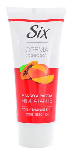 Crema Corporal Six Papaya Y Mango 195 G