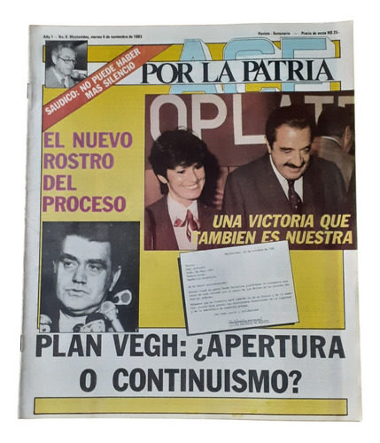 Por La Patria Acf Nº 6 Nov. 1983-semanario Partido Nacional