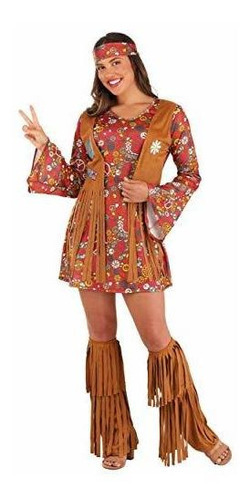 Traje Hippie Peace Love Divertido Del Mundo De Las Mujeres.