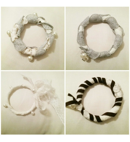 Pulseras Estilo Lolita Encaje Pasamanería Y Perla Exclusivas