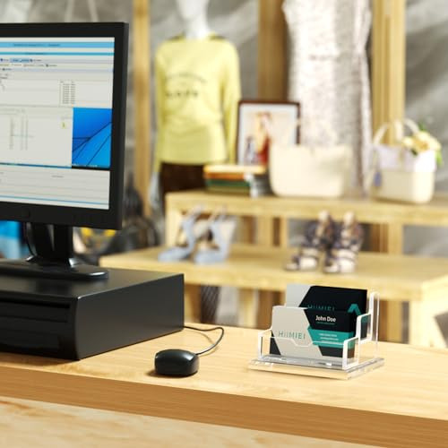 Tarjetero De Acrílico Para Escritorio, 2 Niveles Y 2 Ranuras