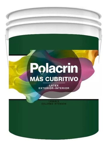 Polacrin Latex Premium Int/ext Colores X 1lt. -umox- Color Verde Foresta