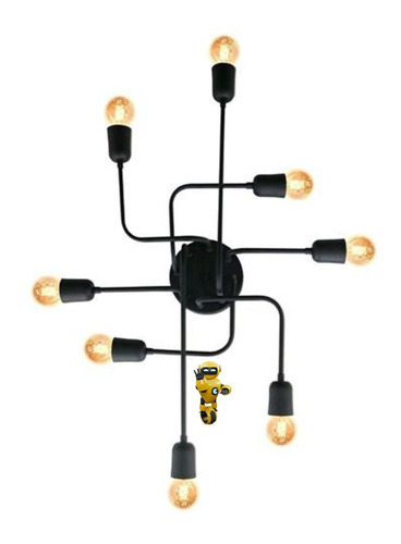 Imagem 2 de 10 de Pendente Plafon Tipo Aranha Para 8 Lampadas Padrão E27