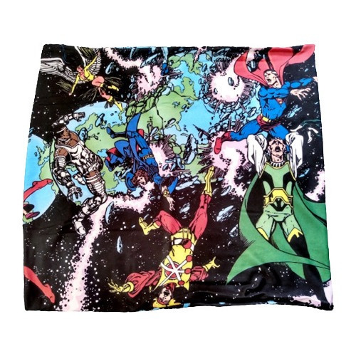 Kit Avental Capa De Almofada Liga Da Justiça Omelete Box Batman Nerd Geek