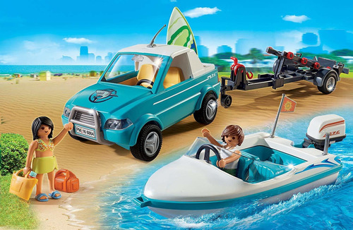Playmobil Surfer Pickup Con Lancha