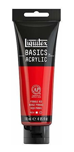 Liquitex 1046321 Basics Pintura Acrílica, Tubo De 4 Oz, Rojo