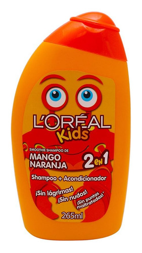 2 Pzs Loreal Kids Shampoo Smoothie Naranja Mango 265ml