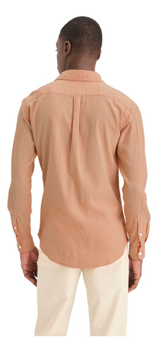 Camisa Hombre Original Ls Slim Fit Naranja Dockers
