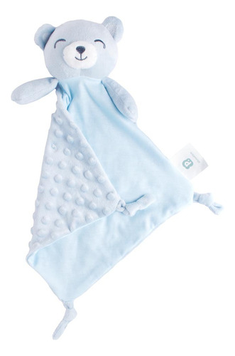Naninha Bebê Com Textura Pimpolho Cor Azul Urso