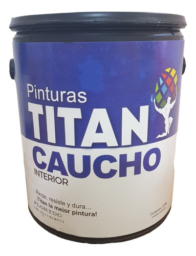 Galon Pintura Caucho C, Color Azul Florido Titan Manpica