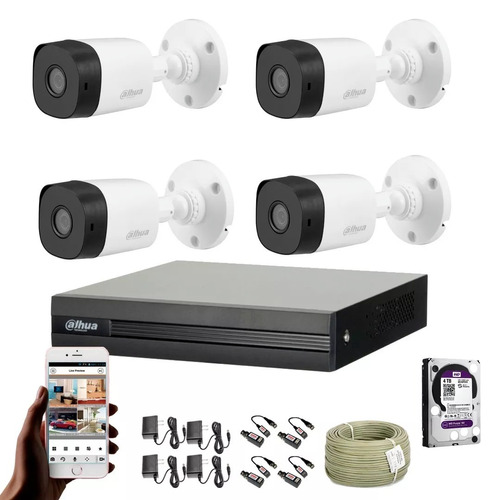 Cámaras De Seguridad Kit Cctv 1080p Cooper By Dahua Dvr+4cám