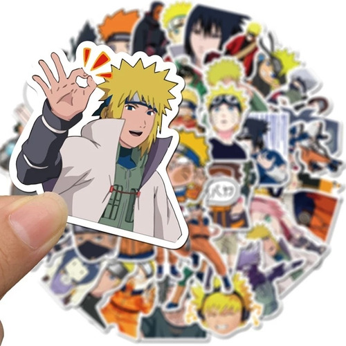 Imagen 4 de 5 de Set 50 Stickers Naruto Shippuden Anime Decorativo