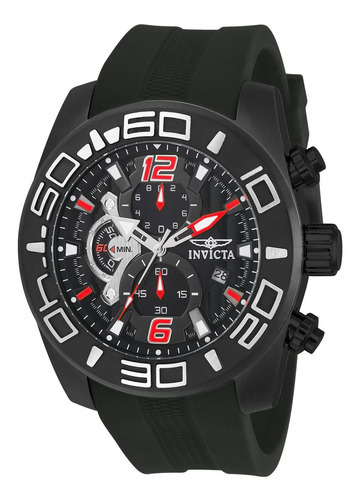 Reloj Invicta Pro Driver Para Hombre 22811 (negro) Color de la correa Negro