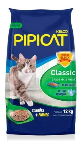 Areia Higiênica Pipicat Classic 12kg