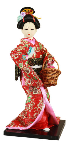 Muñeca Con Kimono De Geisha Japonesa, Adorno De Mesa,