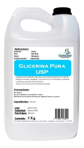 5 Kg De Glicerina Liquida 100% Pura Natural