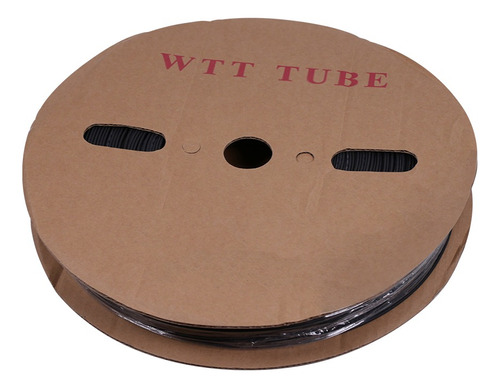 Tubo Termocontraible Negro 15.0mm Achica A 7,5mm 100metros