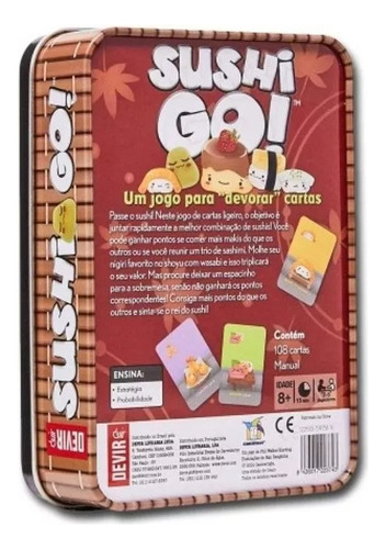 Jogo De Cartas Sushi Go! - Devir - Pronta Entrega