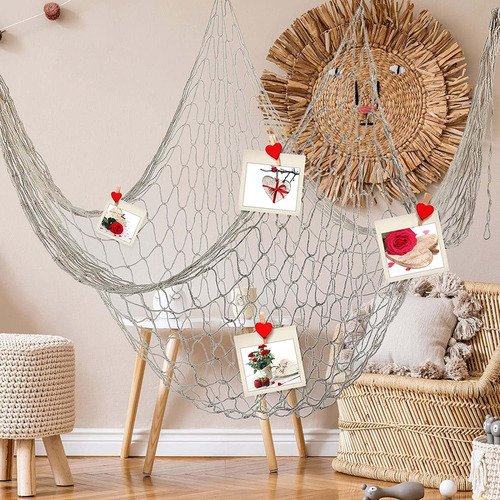 Red De Pesca Decorativa Mallas Colgantes Para Sirena Hawaii
