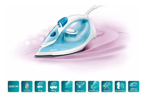 Plancha Philips Vapor Gc1028/20 Suela Cerámica 2000w
