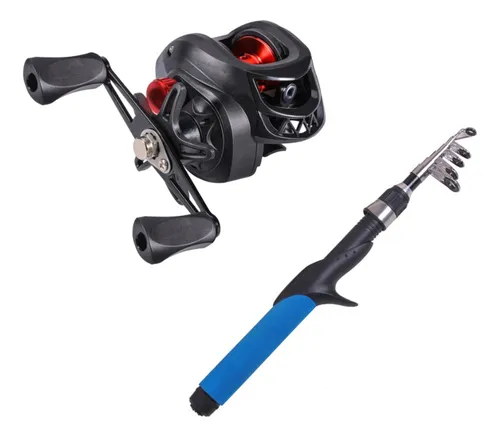 comprar Vara de pesca 1,20m + Carretilha 19 Rolamentos 7.2:1 Anti Cabeleira Lado Da Manivela Esquerdo