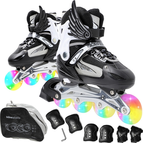 Patines En Línea Profesionales Ajustables Con Luces