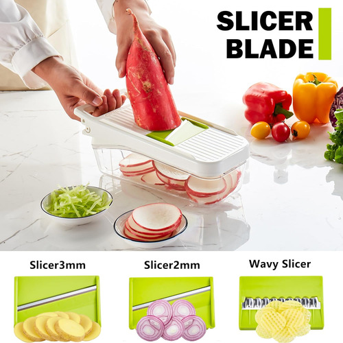 Picador De Verduras 13 En 1, Cortador De Mandolina Multifunc