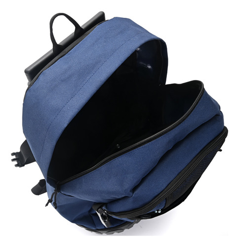 Mochila Wanderlust Carro Plegable 18 Pulgadas Escolar Ruedas Color Azul Diseño De La Tela Liso