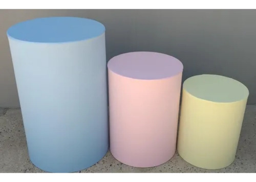 Imagem 5 de 8 de Trio Capas Tecido Para Mesa Cilindro Cores Na Promoção