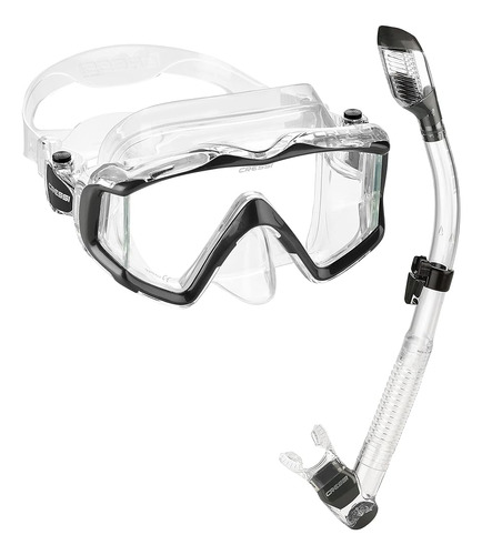 ~? Cressi Panoramic Wide View Mask & Dry Snorkel Kit Para Sn