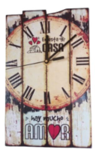 Reloj Mdf C/frase 28cmx17cm Nova - Modelos Variados