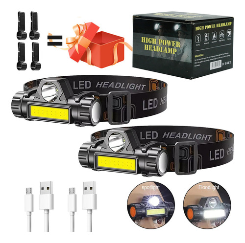 Eenaiwant 2pzs Usb Lampara De Cabeza Linterna Iluminacion Do