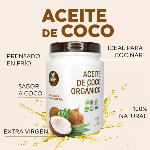 Aceite de Coco Organico Extra Virgen - NBF Market
