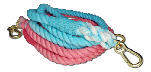 Correa Para Perro Con Cuerda Ombre Azul, Rojo, Rosa, 6....