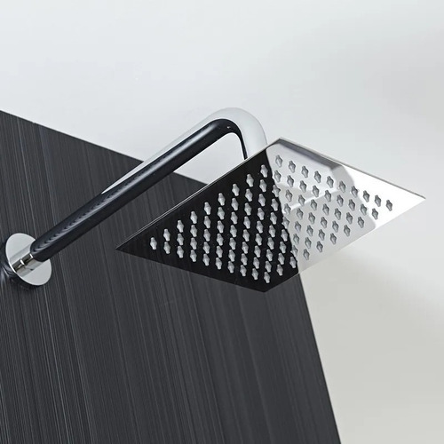 Ducha Cuadrada 20 X 20 Acero Inox. Flor De Baño Griferia !