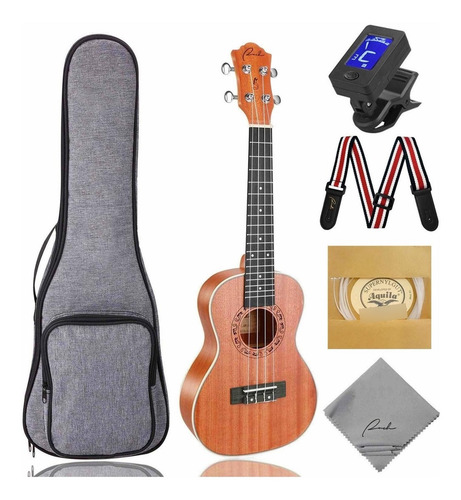 Imagen 1 de 1 de Ranch Ukulele Profesional Madera Kit Ukelele 12 Leccion