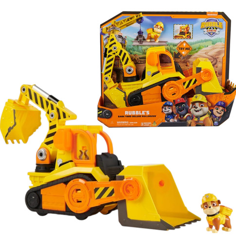 Play Set Paw Patrol Rubble Excavadora De Lujo Luces Sonido