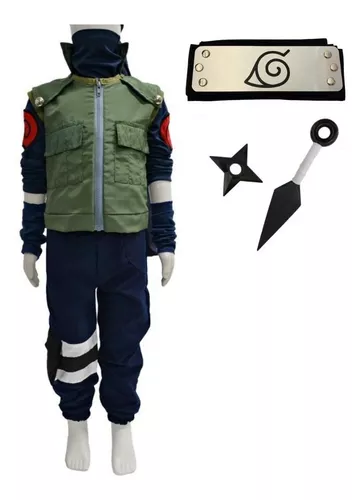 Kit Fantasia Jounin Kakashi com Bandana de Brinde