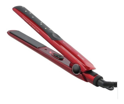 Plancha de pelo Mallory Red Diamond 210°C Bivolt. Color: rojo Bivolt