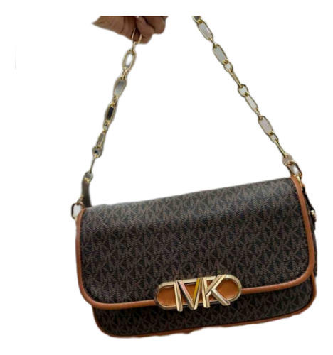 Bolsa De Mano Con Cadena Pequeña Para Mujer Café Lisa Cadena Café