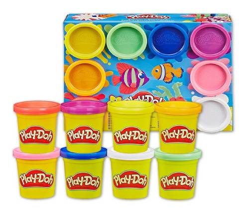 Kit Play Doh con 8 tarros Hasbro Rainbow