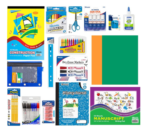 Kit Escolar Completo Bazic Products Para Estudiantes