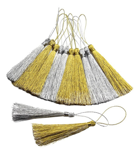 30 Piezas 13cm Mini Borlas Artesanales Suaves Sedosas Con