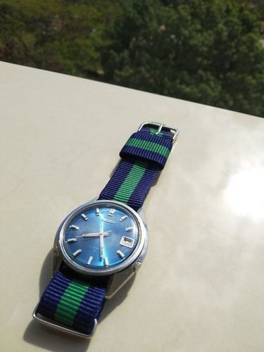 + Bonito Relógio Seiko Azul Automático 7009