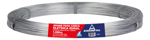 Arame Cerca Elétrica Eletro183 Rolo 1000m 1,83mm Agrometal