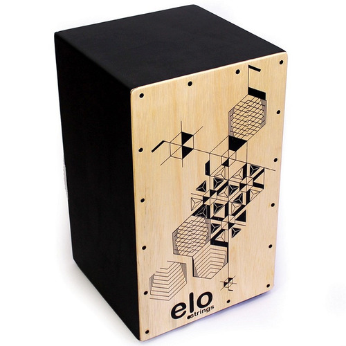 Cajon Profissional Elo String Com Bordão Cajon Percussion