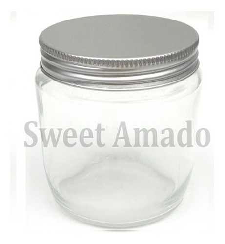 10 Potes Bolo Redondo De Vidro Tampa De Alumínio 200ml
