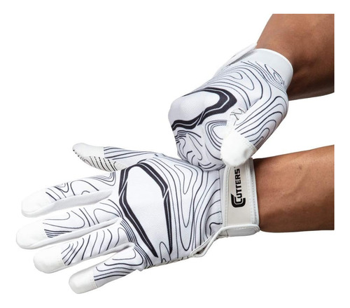Cutters Game Day Receiver Glove White S/m Adulto Guantes