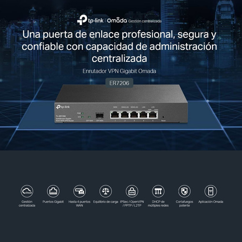Imagen 3 de 9 de Router Vpn Cloud Multi-wan Gigabit Omada, Tp-link Er7206